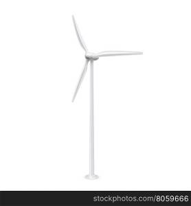 Wind turbine. Wind turbine isolated on white background