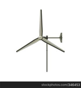 Windmill for electric power production icon in cartoon style on a white background. Windmill for electric power production icon