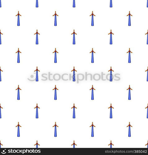 Windmill for electric power production pattern. Cartoon illustration of windmill for electric power production vector pattern for web. Windmill for electric power production pattern