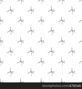 Windmill for electric power production pattern seamless repeat in cartoon style vector illustration. Windmill for electric power production pattern