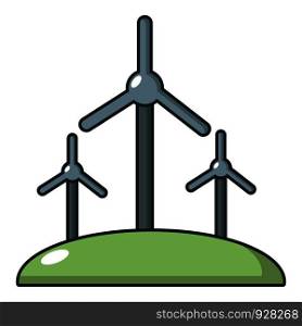 Windmill icon. Cartoon illustration of windmill vector icon for web. Windmill icon, cartoon style