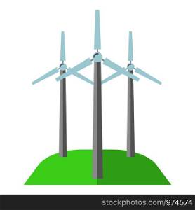 Windmill icon. Flat illustration of windmill vector icon for web. Windmill icon, flat style