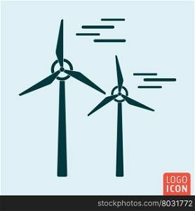 Windmill icon isolated. Windmill icon isolated. Wind turbine icon. Alternative energy symbol. Vector illustration