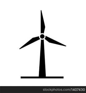 windmill icon on white background. flat style. turbine icon for your web site design, logo, app, UI. ecology symbol. renewable energy sign. wind power energy concept.