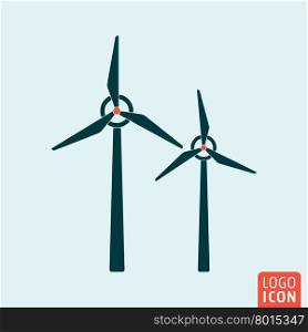 Windmill icon. Windmill logo. Windmill symbol. Alternative energy icon isolated, minimal design. Vector illustration