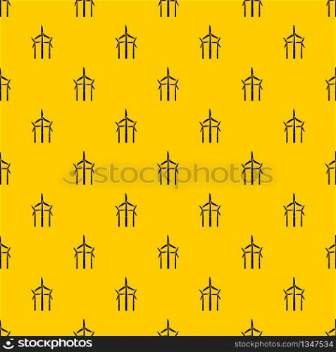 Windmill pattern seamless vector repeat geometric yellow for any design. Windmill pattern vector