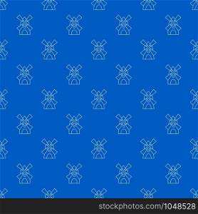 Windmill pattern vector seamless blue repeat for any use. Windmill pattern vector seamless blue