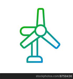 Windmill pixel perfect gradient linear vector icon. Renewable wind power. Eco friendly electricity plant. Thin line color symbol. Modern style pictogram. Vector isolated outline drawing. Windmill pixel perfect gradient linear vector icon