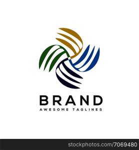 windmill vector color logo design template, wave twist color logo icon, spiral sign, twist symbol, vector illustration