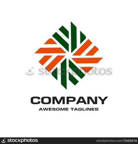 windmill vector logo design template,abstract strips color arrow logo