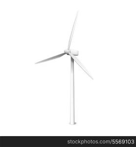 Windmill, wind generator realistic vector illustration isolated