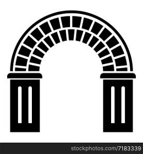 Window arch icon. Simple illustration of window arch vector icon for web. Window arch icon, simple style