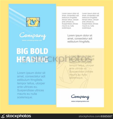 Window Business Company Poster Template. with place for text and images. vector background