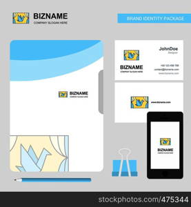 Window Business Logo, File Cover Visiting Card and Mobile App Design. Vector Illustration