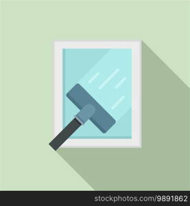 Window cleaning icon. Flat illustration of window cleaning vector icon for web design. Window cleaning icon, flat style