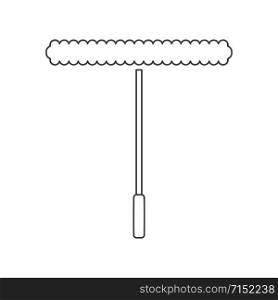 Window cleaning or washing applicator icon in vector line drawing