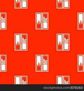 Window cleaning pattern repeat seamless in orange color for any design. Vector geometric illustration. Window cleaning pattern seamless