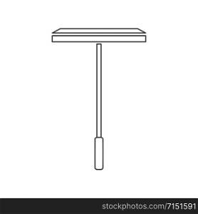 Window cleaning squeegee icon in vector line drawing