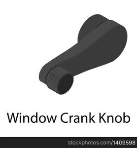 Window crank knob icon. Isometric of window crank knob vector icon for web design isolated on white background. Window crank knob icon, isometric style