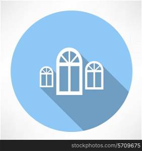 Window icon. Flat modern style vector illustration