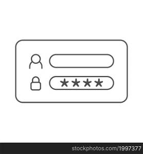window icon for logging in to the system, website or application. Flat style.