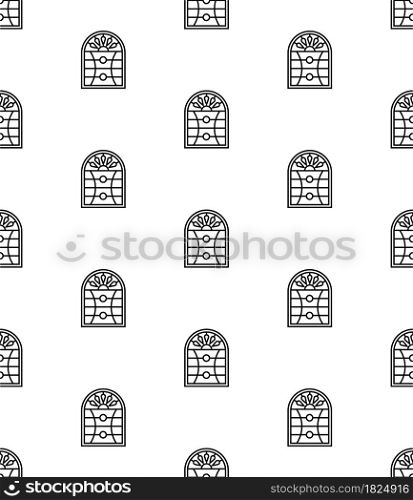 Window Icon Seamless Pattern, Wall Opening In Home For Sound, Light, Air Ventilation Vector Art Illustration