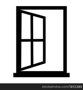 Window linear icon on white background. Window open sign. Window symbol. flat style.