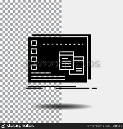 Window, Mac, operational, os, program Glyph Icon on Transparent Background. Black Icon. Vector EPS10 Abstract Template background