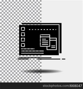 Window, Mac, operational, os, program Glyph Icon on Transparent Background. Black Icon. Vector EPS10 Abstract Template background