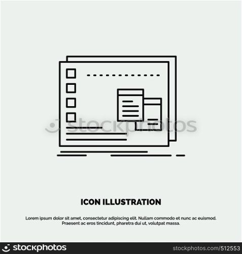 Window, Mac, operational, os, program Icon. Line vector gray symbol for UI and UX, website or mobile application. Vector EPS10 Abstract Template background