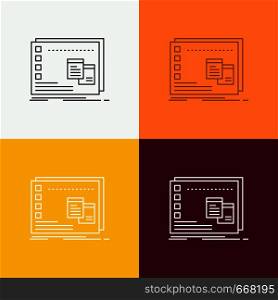 Window, Mac, operational, os, program Icon Over Various Background. Line style design, designed for web and app. Eps 10 vector illustration. Vector EPS10 Abstract Template background