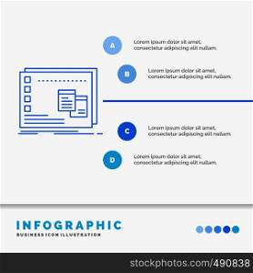 Window, Mac, operational, os, program Infographics Template for Website and Presentation. Line Blue icon infographic style vector illustration. Vector EPS10 Abstract Template background