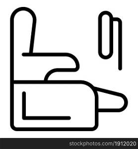 Window plane seat icon outline vector. Airplane chair. Business class seat. Window plane seat icon outline vector. Airplane chair