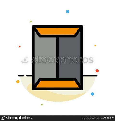 Window, Rack, Open, Closet, Box Abstract Flat Color Icon Template