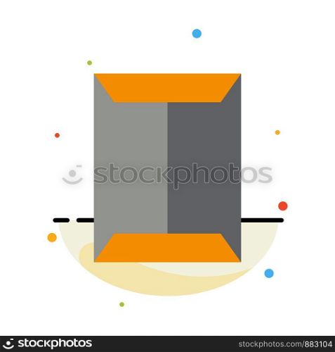 Window, Rack, Open, Closet, Box Abstract Flat Color Icon Template