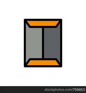 Window, Rack, Open, Closet, Box Flat Color Icon. Vector icon banner Template