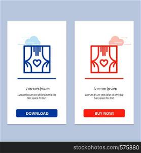 Window, Room, Curtains, Love, Romance Blue and Red Download and Buy Now web Widget Card Template