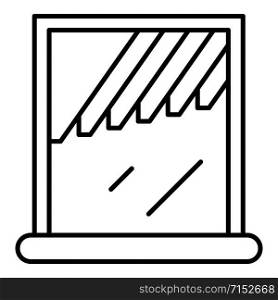Window shade icon. Outline window shade vector icon for web design isolated on white background. Window shade icon, outline style