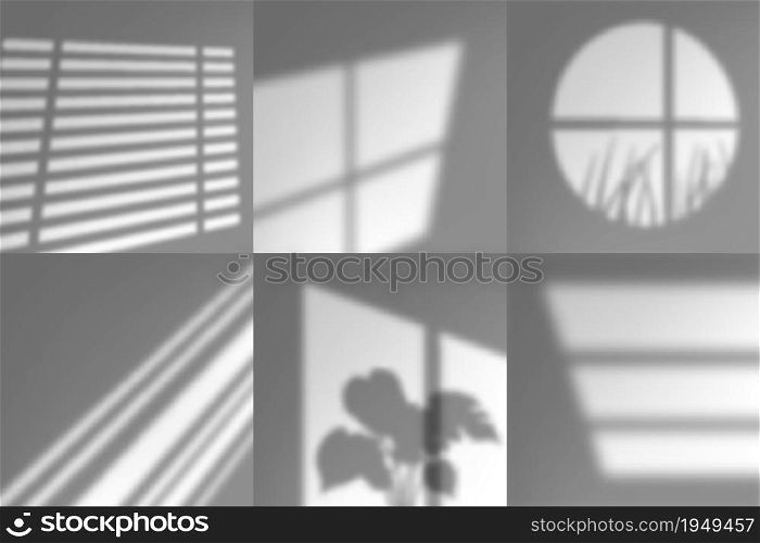 Window shadows. Natural long shades sunrise overlay light patterns decent vector shadows collection. Window effect overlap, shade from sunlight. Window shadows. Natural long shades sunrise overlay light patterns decent vector shadows collection