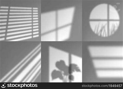Window shadows. Natural long shades sunrise overlay light patterns decent vector shadows collection. Window effect overlap, shade from sunlight. Window shadows. Natural long shades sunrise overlay light patterns decent vector shadows collection