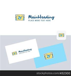 Window vector logotype with business card template. Elegant corporate identity. - Vector