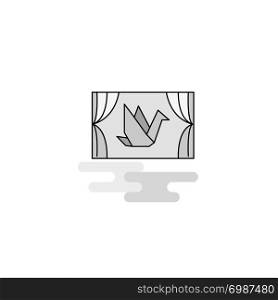 Window Web Icon. Flat Line Filled Gray Icon Vector