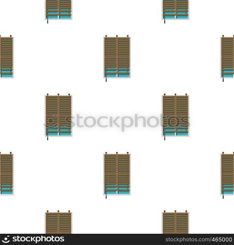 Window with wooden jalousie pattern seamless flat style for web vector illustration. Window with wooden jalousie pattern flat