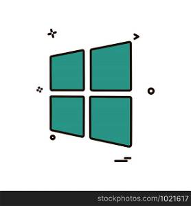 Windows icon design vector