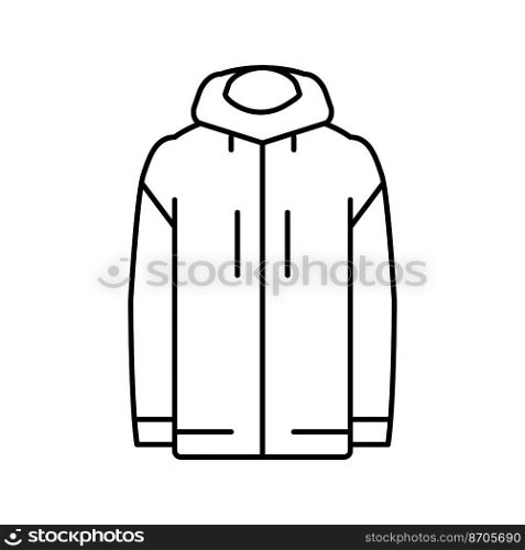 windproof outerwear male line icon vector. windproof outerwear male sign. isolated contour symbol black illustration. windproof outerwear male line icon vector illustration