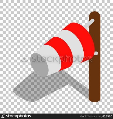 Windsock isometric icon 3d on a transparent background vector illustration. Windsock isometric icon