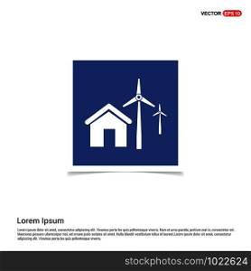 Windturbines Icon - Blue photo Frame