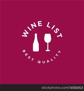 Wine and Bar Logo Design Vector