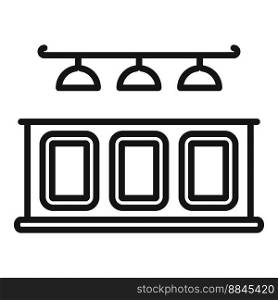 Wine bar counter icon outline vector. Cafe pub. Restaurant food. Wine bar counter icon outline vector. Cafe pub