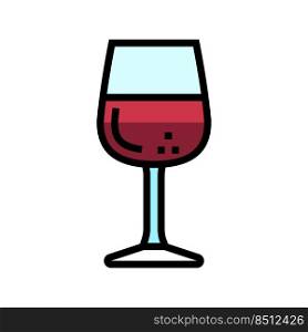 wine beverage drink color icon vector. wine beverage drink sign. isolated symbol illustration. wine beverage drink color icon vector illustration